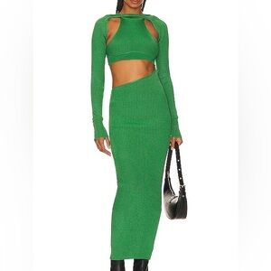 Baobab Collection Emerald Ribbed Knit Dress